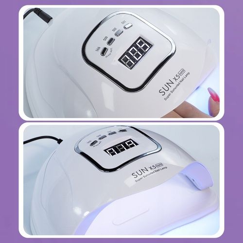 LAMPA UV DO PAZNOKCI LED 80W DO HYBRYD ŻELI MOCNA SUN X5 MAX BIAŁA LCD na Arena.pl
