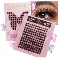 Rzęsy bondingowe z norek 100% NATURALNE 144szt 8-16mm przedłużanie rzęs DIY