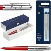 Embleme Waterman oryginalny długopis czerwony prezent WKŁADY GRATIS GRAWER