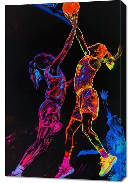 Obraz 60x90cm Mecz W Kosza zdjęcie 1