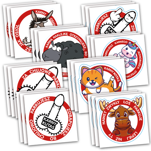 NAKLEJKI KARNE WLEPY 25 szt na Arena.pl