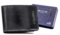 mały, skórzany portfel męski bez zapięcia - buffalo wild