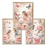 Zestaw trzech plakatów dla dzieci Fairy Kingdom