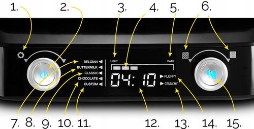 Gofrownica Yoer 2 DUŻE GOFRY +4 automatyczne programy +Regulacja chrupkości na Arena.pl