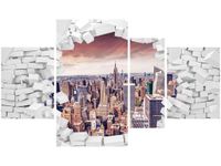 OBRAZ CITY VIEW CEGŁA KAMIENIE WIDOK