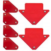 KĄTOWNIK MAGNETYCZNY SPAWALNICZY ZESTAW 6 SZT. WYTRZYMAŁCH KĄTOWNIKÓW 45 90