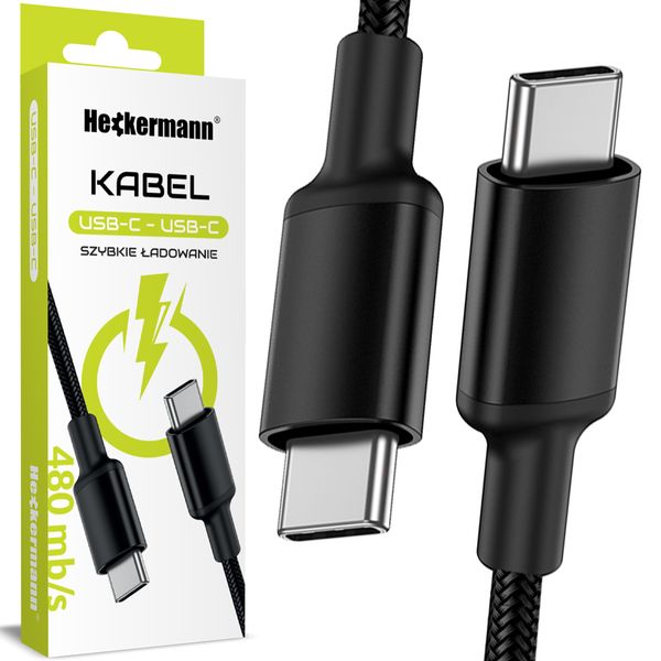 Kabel Usb C-C 3A Heckermann 610Cc zdjęcie 1