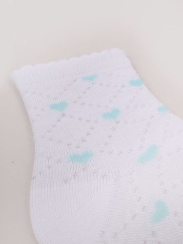Skarpety dziewczęce ażurowe z serduszkami białe 3PAK 27-30 YOCLUB na Arena.pl
