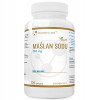 MAŚLAN SODU 585mg Kwas masłowy Zdrowe serce Jelita Trawienie 120 kapsułek