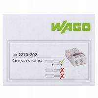WAGO 2273-202 szybkozłączka 2 x 0.5-2.5 (1 szt.)