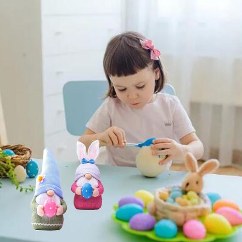 Wielkanocne skrzaty zestaw 2 pluszowych krasnali dekoracja świąteczna na Arena.pl