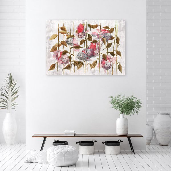 Obraz na płótnie, Czerwone ryby Koi 100x70 100x70 zdjęcie 2