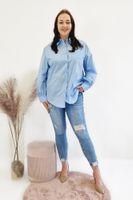 Elegancka Klasyczna Koszula Niebieska L