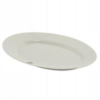 półmisek szklany 36cm biały szkło hartowane blanca