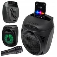 GŁOŚNIK PRZENOŚNY BLUETOOTH BEZPRZEWODOWY USB SD FM MIKROFON KARAOKE AKU14h