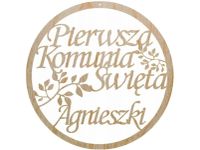 Koło z imieniem dziecka na komunię Obręcz komunijna DEKOR