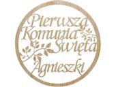 Koło z imieniem dziecka na komunię Obręcz komunijna DEKOR
