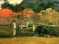 Reprodukcja obrazu Women and Mold - Paul Gauguin Rozmiar - 40x30