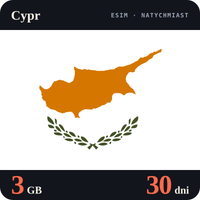 Karta eSIM Internet Cypr 3 GB na 30 dni - bez rejestracji