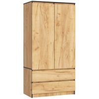 Szafa S 90 cm 2 drzwi 2 szuflady - dąb craft