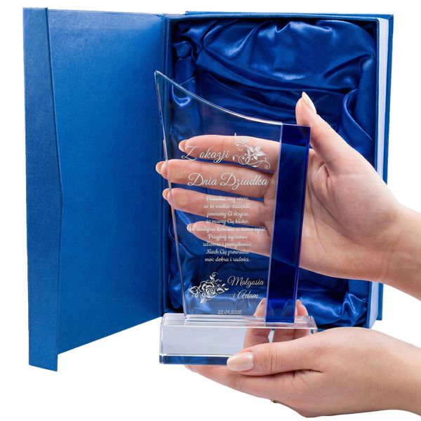 Statuetka ”BLUE Evolution” - 0104 (DZIEŃ DZIADKA) zdjęcie 3