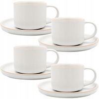 2 x 4X FILIŻANKA 220 ML SERWIS KAWOWY ARTENA FILIŻANKI PORCELANA DO KAWY SP