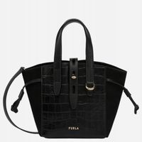Furla torebka shopper skóra naturalna czarny