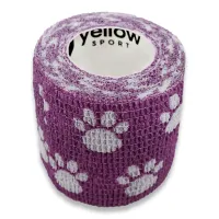 Bandaż kohezyjny 5cm x 4,5m fioletowy w łapki