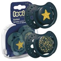 LOVI Smoczek uspokajający dynamiczny STARDUST GREEN 6-18m