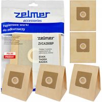ZESTAW 5x WOREK ORYGINALNY PAPIEROWY DO ODKURZACZA ZELMER EDEK TADEK RADEK