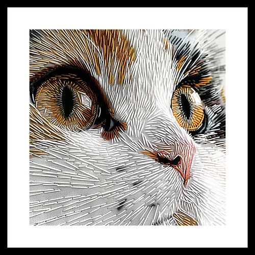 Plakat 40x40cm Nitkowany Kot na Arena.pl