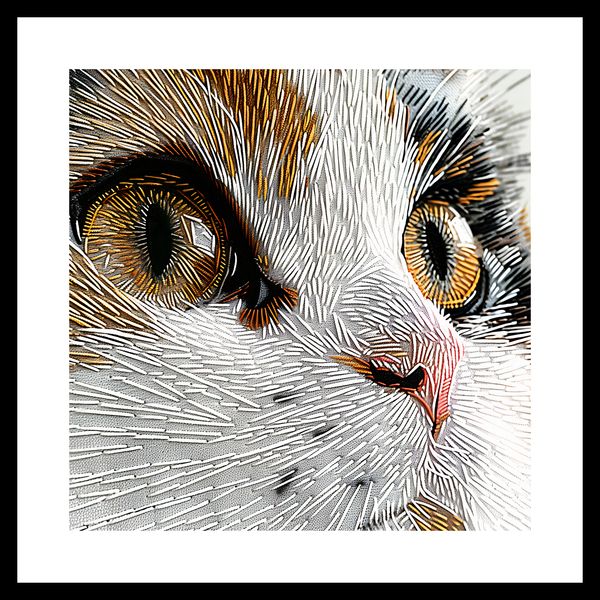Plakat 40x40cm Nitkowany Kot zdjęcie 3