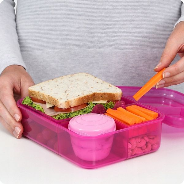 LUNCH BOX ŚNIADANIÓWKA SISTEMA POJEMNIK BOX BENTO 1650ml Z PRZEGRÓDKAMI SOS zdjęcie 10