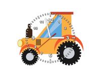 40X40CM ZEGAR TRAKTOR OBRAZ