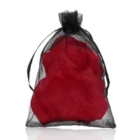 loverspremium płatki roż w organza bag bordowe dekoracyjne