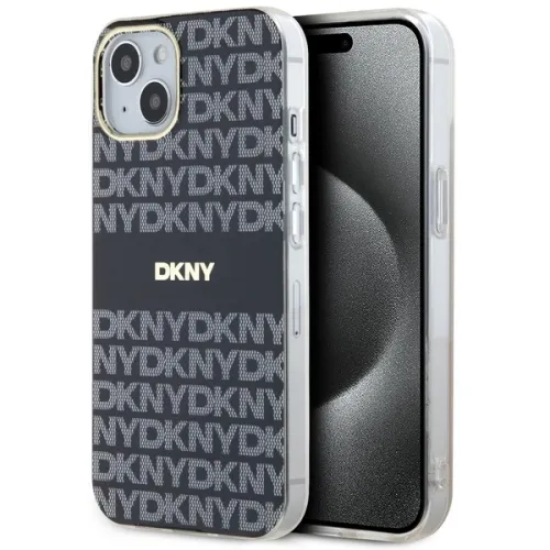 Etui DKNY IML Mono & Stripe MagSafe na iPhone 15 / 14 / 13 - czarne na Arena.pl