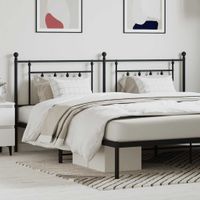 Metalowe wezgłowie, czarne, 200 cm