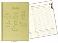 GRAWEROWANY KALENDARZ DZIENNY terminarz A5 2026 prezent twój napis imię