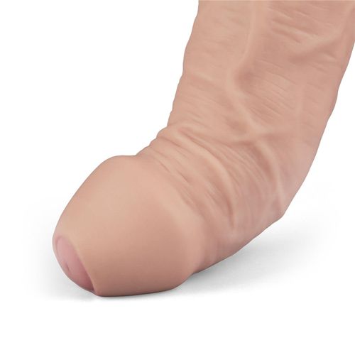 9" real softee rechargeable tpe vibrating dildo(flesh) na Arena.pl