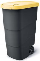 KOSZ POJEMNIK NA ŚMIECI ODPADY DO SEGREGACJI NA KÓŁKACH 90L ŻÓŁTY