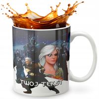 KUBEK 330ml GRAFIKA PREZENT ŚWIĘTA WZÓR - GRA SERIAL WIEDŹMIN + IMIĘ