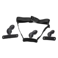 xr brands zestaw treningowy z uprzężą i 3 rozmiarami zatyczek silikonowych
