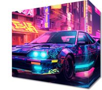 Obraz 20x20cm Nocny Rajd w Neo-Tokio