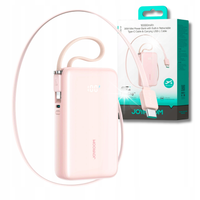 Powerbank 10000mAh 35W ze zwijanym kablem USB-C kablem-smyczą Lightning - r