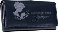 Portfel damski skórzany z GRAWEREM personalizowany prezent DLA MAMY + imię