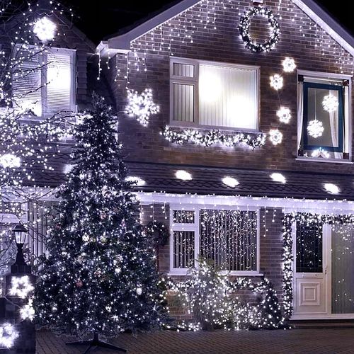 LAMPKI SOPLE 500 LED KURTYNA 13,2M ZEWNĘTRZNE WEWNĘTRZNE zimny biały na Arena.pl