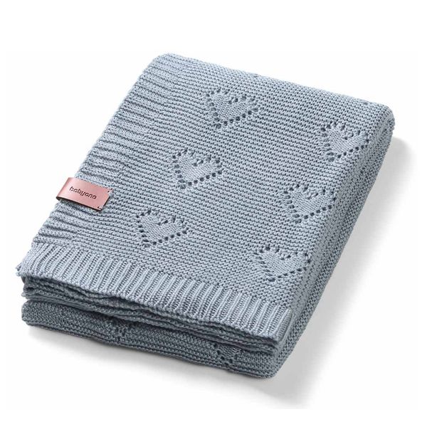 BABYONO Kocyk dzianinowy bambusowy SZARY zdjęcie 1