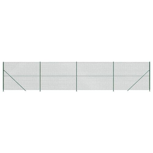 Ogrodzenie z siatki, ze stopami słupków, zielone, 1,4x10 m na Arena.pl