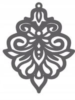 Zawieszka ozdoba ażurowa dekoracja Z2a dolna szara