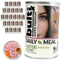 BULTI Daily Meal Kitten mokra karma dla kociąt Królik 24x400g Pełnoporcjowa